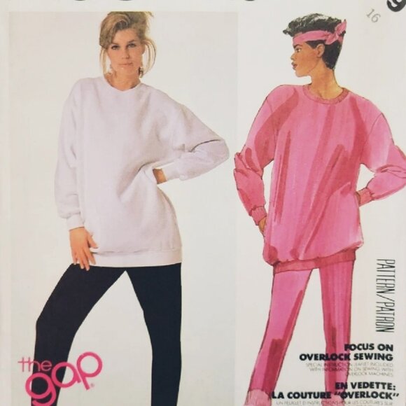 McCALL'S 2099 MISSES KNIT JOGGING SWEAT TOP & STIRRUP PANTS PATTERN MISSES 14 - Picture 1 of 5